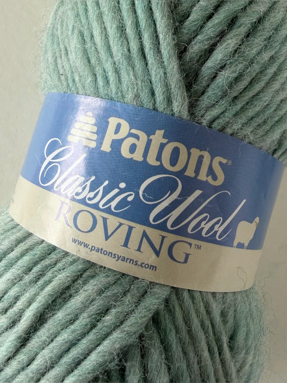 Patons Classic Wool Roving Yarn Low Tide Bulky 5 100% Wool 120 Yards